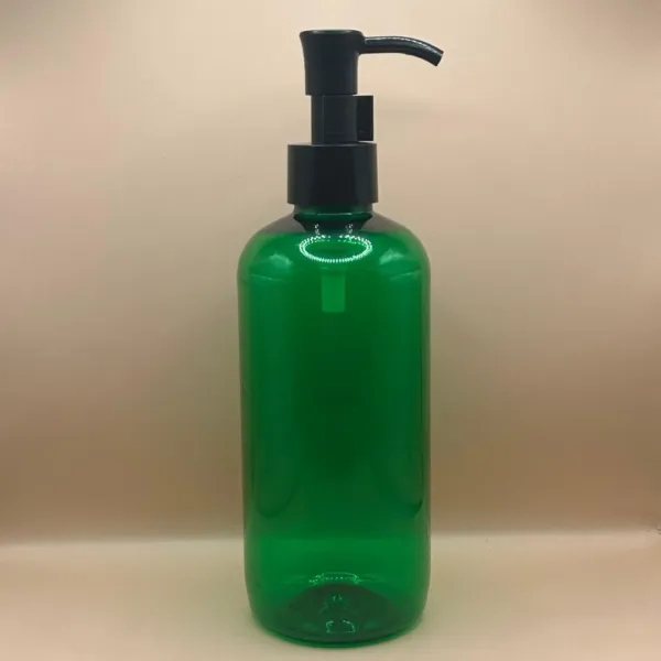 300ML PET Boston Bottle TR Green with 24/410 SPDPOH Pump | Premium Packaging for Personal Care Products