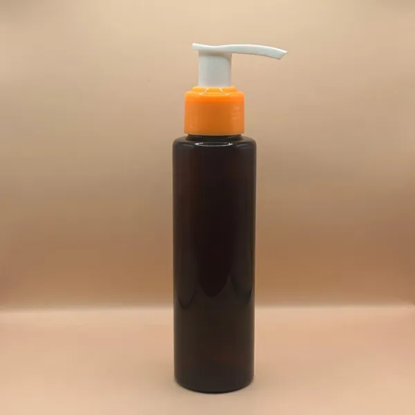 100ml pet sleek bottle amber for shampoo bottle packaging