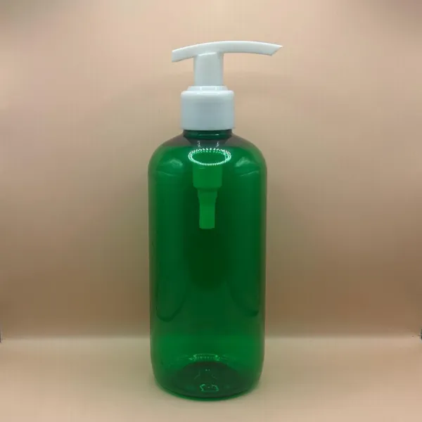 300ML PET Boston Bottle TR Green Perfect for Lotions and Body Wash