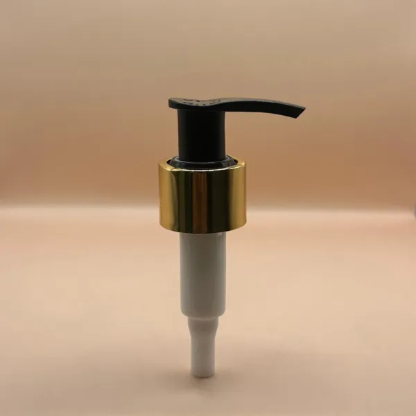 24/410 L1 Dispenser Pump Black with Golden | Premium Cosmetic Packaging