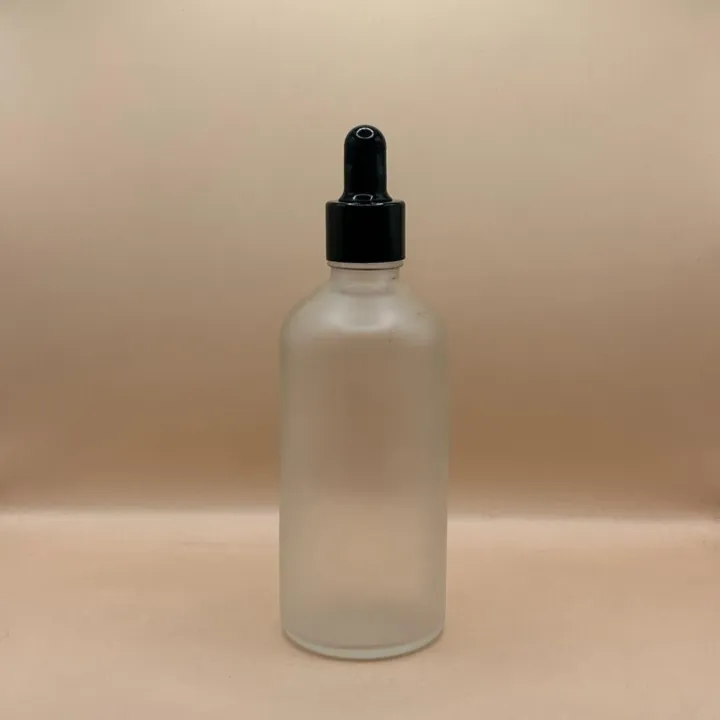 100ML Glass Bottle Round Frosted with 18MM Dropper | Ideal for Serums & Essential Oils
