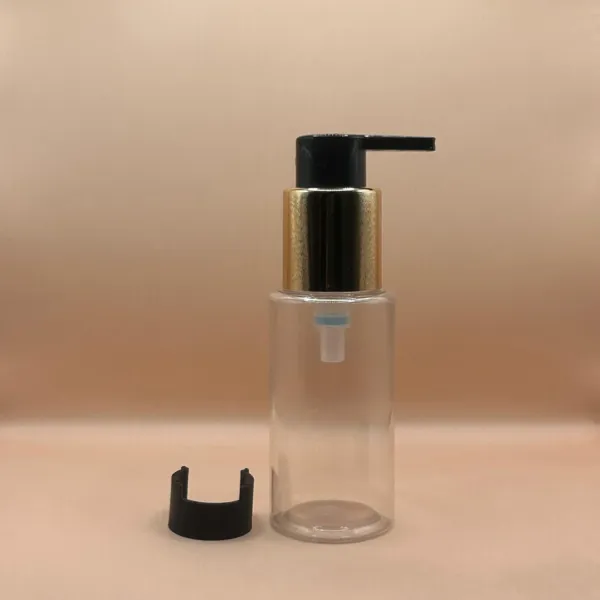 60ML PLU PET Bottle Clear with 24/410 Long Beak Pump - Perfect for Personal Care Packaging