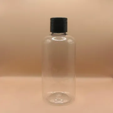 200ML PET Boston Bottle Clear with 24/410 Flip-Top Cap - Ideal foR shampoo packaging