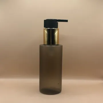 100ML PET G Round Frosted Black with 24/410 Long Beak Pump - Premium Packaging for Skincare and Personal Care
