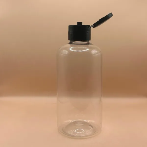 200ML PET Boston Bottle Clear with 24/410 Flip-Top Cap - Ideal for shampoo packaging