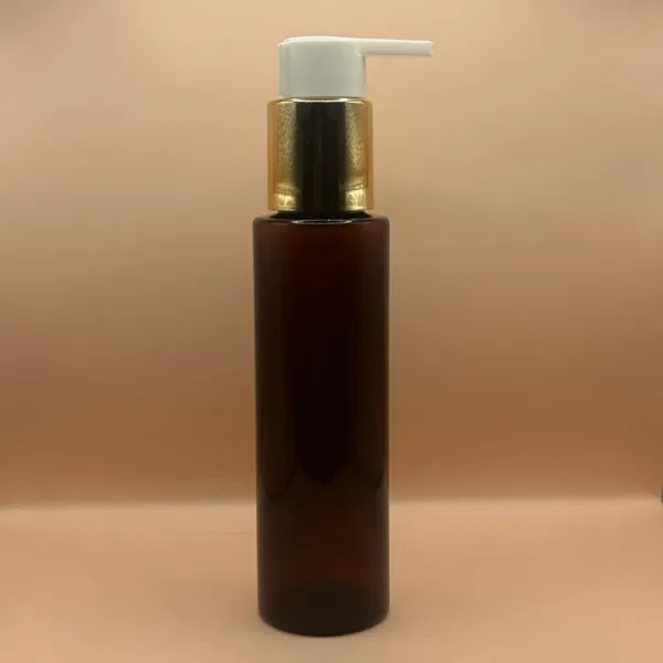 100ML PET Sleek Bottle Amber with 24/410 Long Beak Pump - Premium Packaging for Personal Care