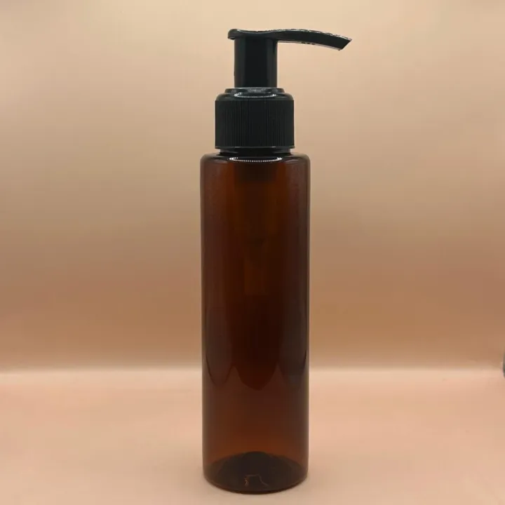 100ML PET Sleek Bottle with 24/410 L1 Dispenser Pump Ribbed | Durable Packaging for Lotions & Creams