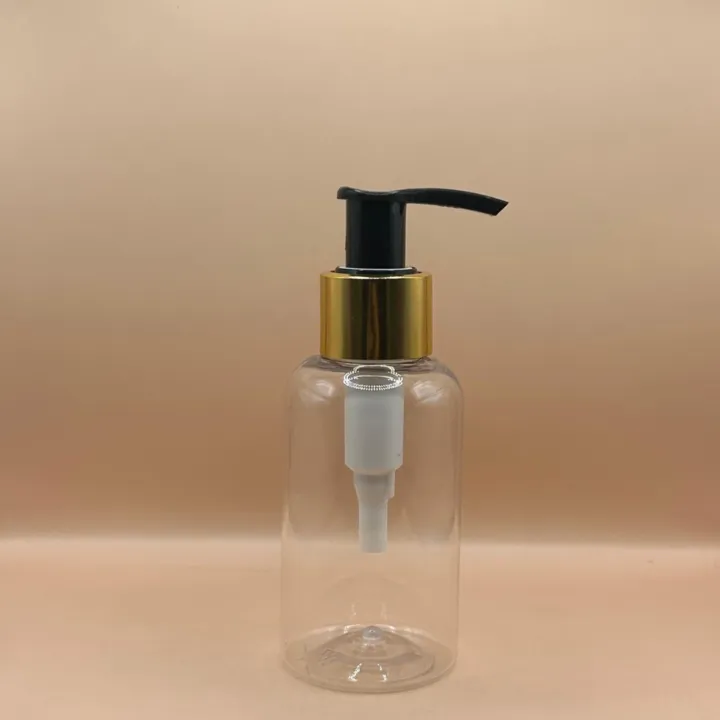 100ML PET Boston Bottle With 24/410 L1 Dispenser Pump - Ideal for Skincare and Personal Care
