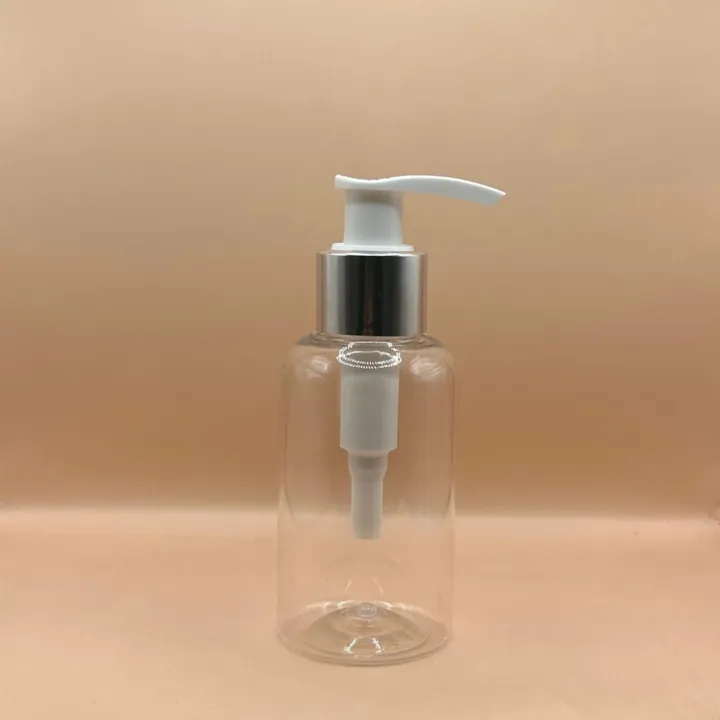 100ML PET Boston Bottle With 24/410 L1 Dispenser Pump - Ideal for Skincare and Personal Care