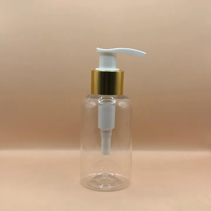 100ML PET Boston Bottle With 24/410 L1 Dispenser Pump - Ideal for Skincare and Personal Care