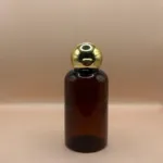 100ML PET Boston Bottle With 24/410 Dom Flip-Top Cap Golden Coating | Elegant Packaging for Personal Care