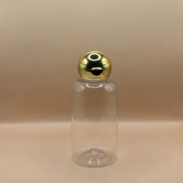 100ML PET Boston Bottle With 24/410 Dom Flip-Top Cap Golden Coating | Elegant Packaging for Personal Care