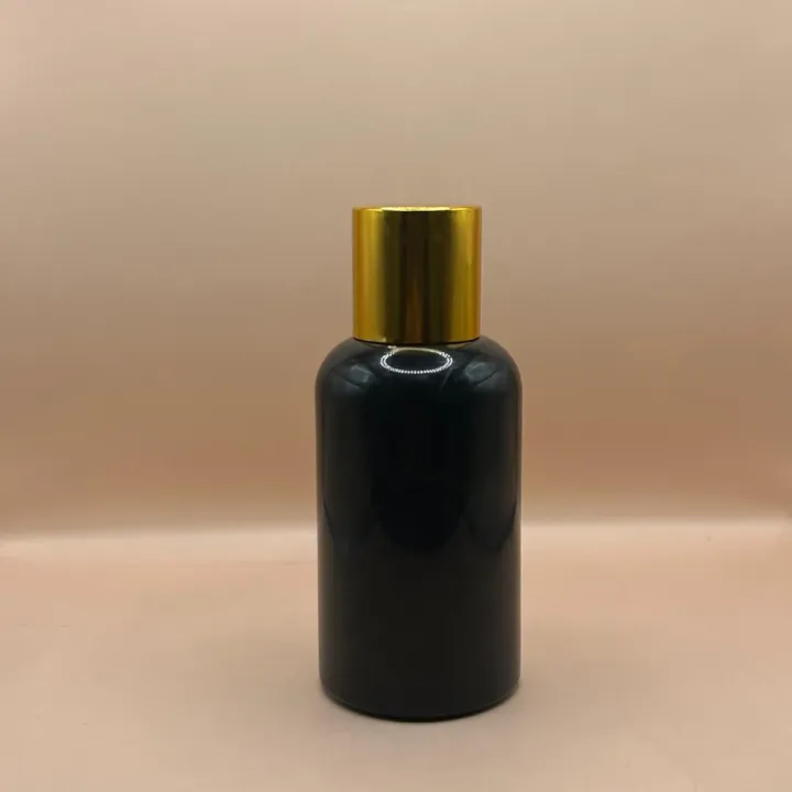 100ML PET Boston Bottle with 24/410 Screw Cap Golden | Premium Packaging
