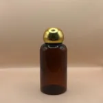 100ML PET Boston Bottle with 24/410 Dom Cap Matte Golden | Premium Packaging