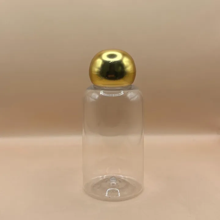 100ML PET Boston Bottle with 24/410 Dom Cap Matte Golden | Premium Packaging