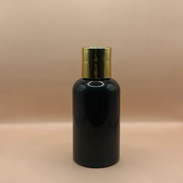 100ML PET Boston Bottle with 24/410 Disc-Top Cap Golden Coating | Perfect for Skincare & Personal Care