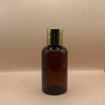 100ML PET Boston Bottle with 24/410 Disc-Top Cap Golden Coating | Perfect for Skincare & Personal Care