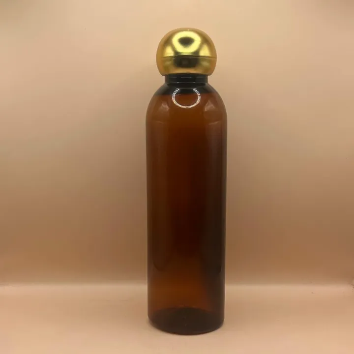 200ML PET Avon Bottle With 24/410 Dom Cap Matt Golden | Premium Cosmetic Packaging