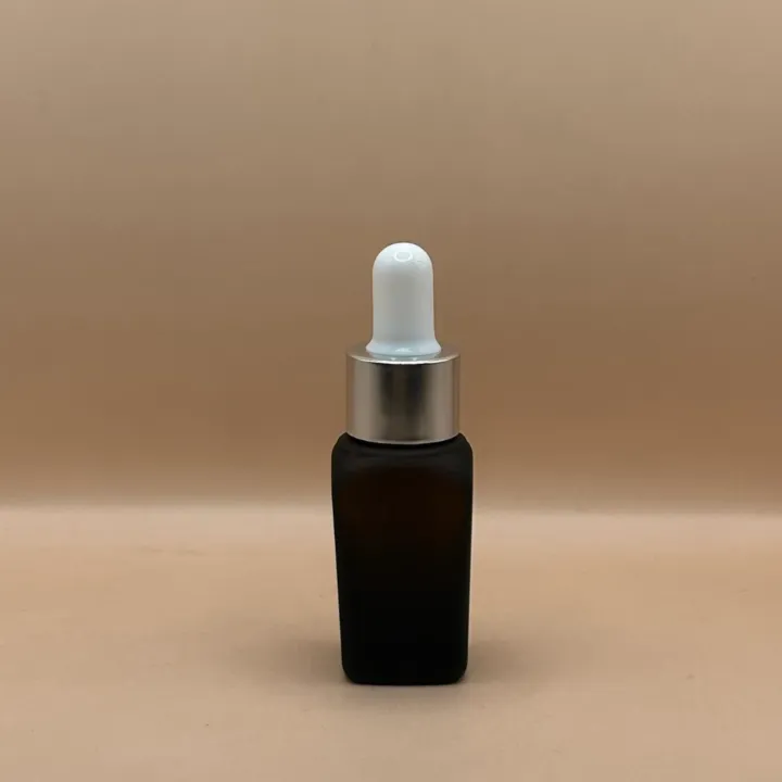 10ML Glass Square Amber Bottle 18MM Dropper | Essential Oil Serum Liquid Bottle