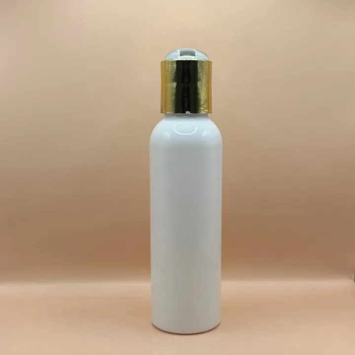 120ML Pet Avon Bottle With 24/410 Dis-Top Cap Golden Coating | Premium Cosmetic Packaging