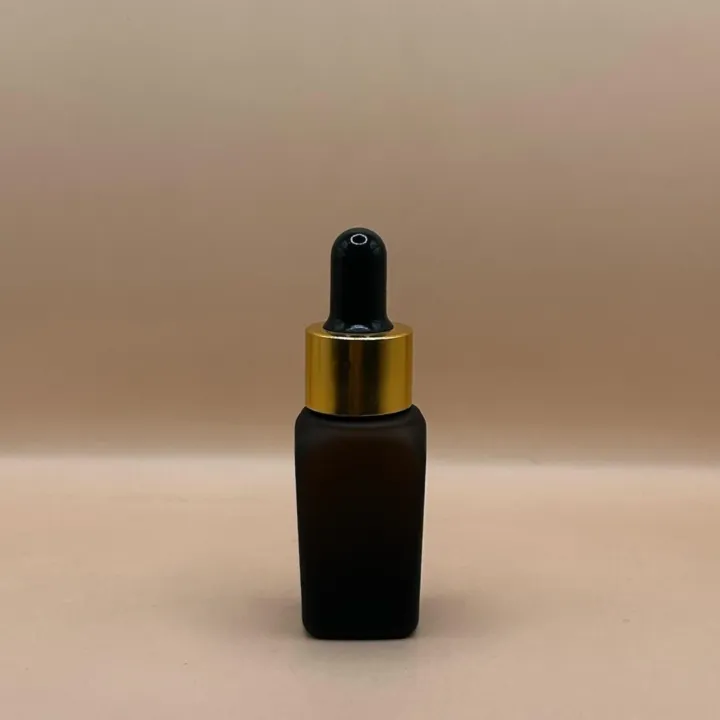 10ML Glass Square Amber Bottle 18MM Dropper | Essential Oil Serum Liquid Bottle