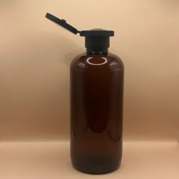 300ML PET Boston Bottle With 24/410 Mushroom Flip-Top Cap | Premium Cosmetic & Personal Care Packaging