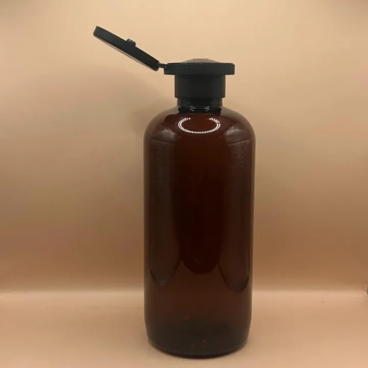 300ML PET Boston Bottle With 24/410 Mushroom Flip-Top Cap | Premium Cosmetic & Personal Care Packaging