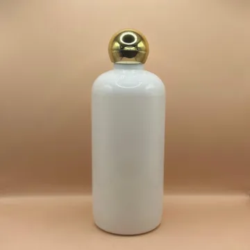 300ML PET Boston Bottle with 24/410 Dom Flip-Top Cap Golden Coating | Premium Cosmetic Packaging