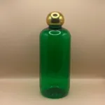 300ML PET Boston Bottle with 24/410 Dom Cap Matt Golden - Premium Cosmetic Packaging