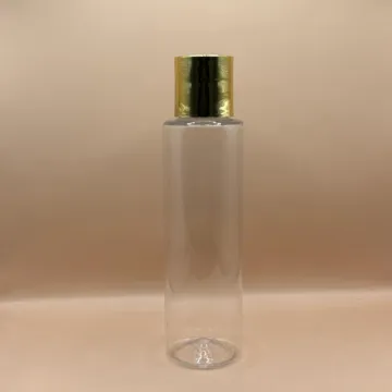 100ML PET Sleek Bottle with 24/410 Dis-Top Cap Golden Coating – Ideal for Cosmetics & Personal Care