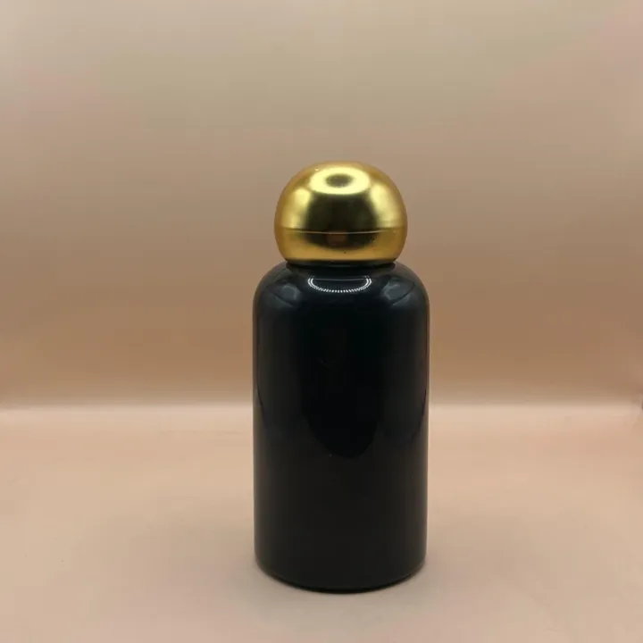 100ML PET Boston Bottle with 24/410 Dom Cap Matte Golden | Premium Packaging