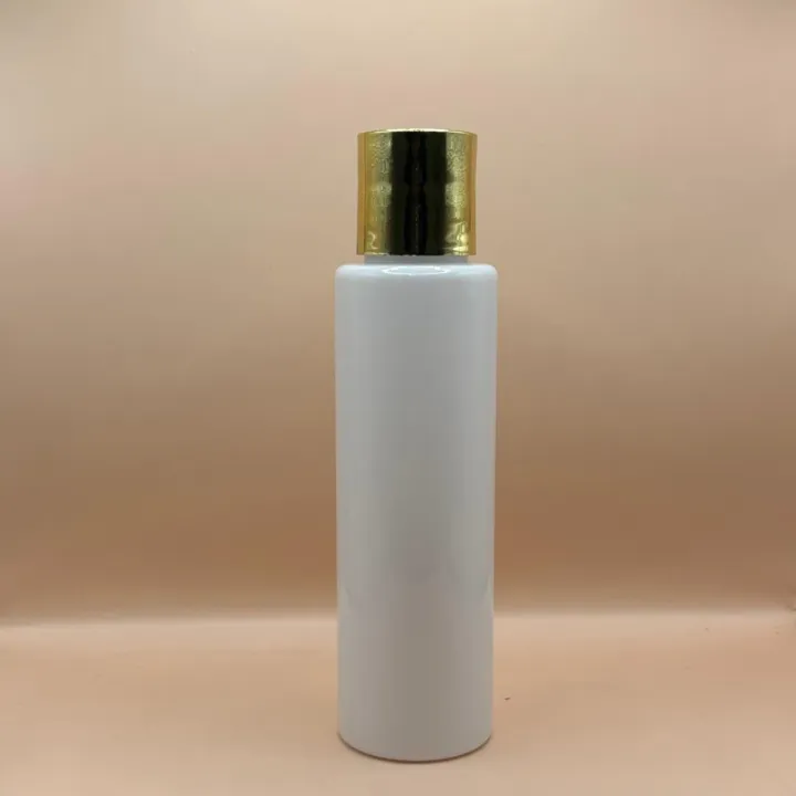 100ML PET Sleek Bottle with 24/410 Dis-Top Cap Golden Coating – Ideal for Cosmetics & Personal Care