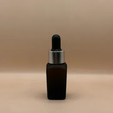 10ML Glass Square Amber Bottle 18MM Dropper | Essential Oil Serum Liquid Bottle
