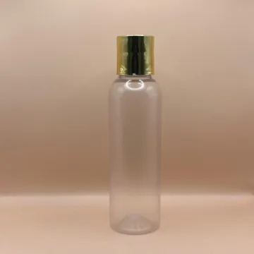 120ML Pet Avon Bottle With 24/410 Dis-Top Cap Golden Coating | Premium Cosmetic Packaging