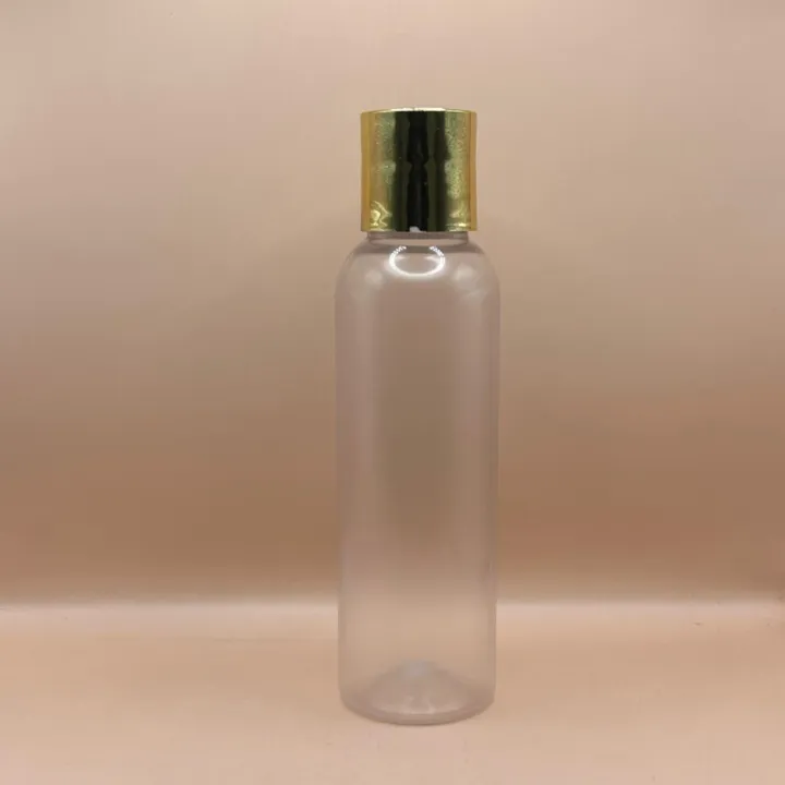 120ML Pet Avon Bottle With 24/410 Dis-Top Cap Golden Coating | Premium Cosmetic Packaging