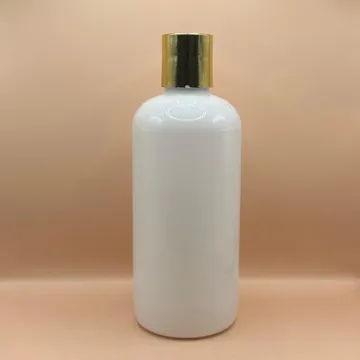 300ML PET Boston Bottle With 24/410 Disc-Top Cap Golden Coating | Premium Cosmetic Packaging