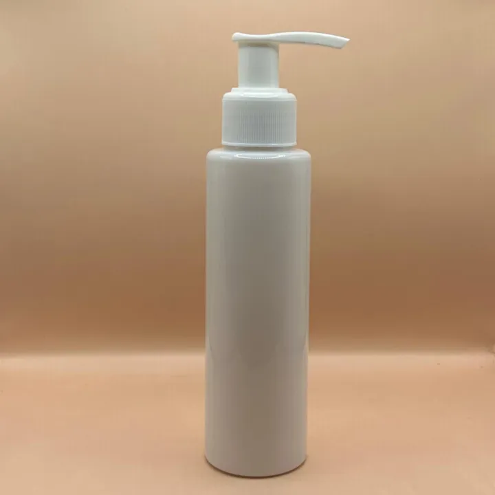 100ML PET Sleek Bottle with 24/410 L1 Dispenser Pump Ribbed | Durable Packaging for Lotions & Creams