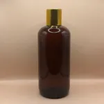 300ML PET Boston Bottle with 24/410 Screw Cap Golden - Perfect for Cosmetic & Personal Care Packaging