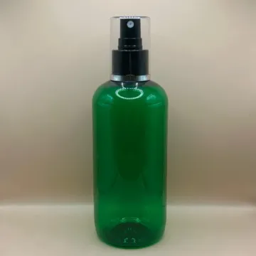 300ML PET Boston Bottle With 24/410 AS Mist Pump With Silver Lining Overcap – Premium Packaging Solution