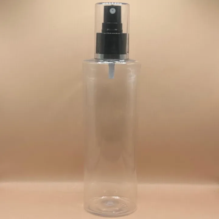 250ML PET IMP Bottle Oval with 24/410 AS Mist Pump & Silver Lining Over Cap | Premium Spray Bottle