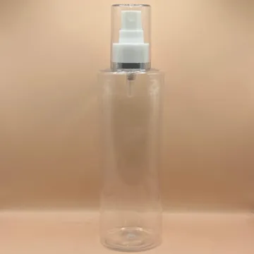 250ML PET IMP Bottle Oval with 24/410 AS Mist Pump & Silver Lining Over Cap | Premium Spray Bottle