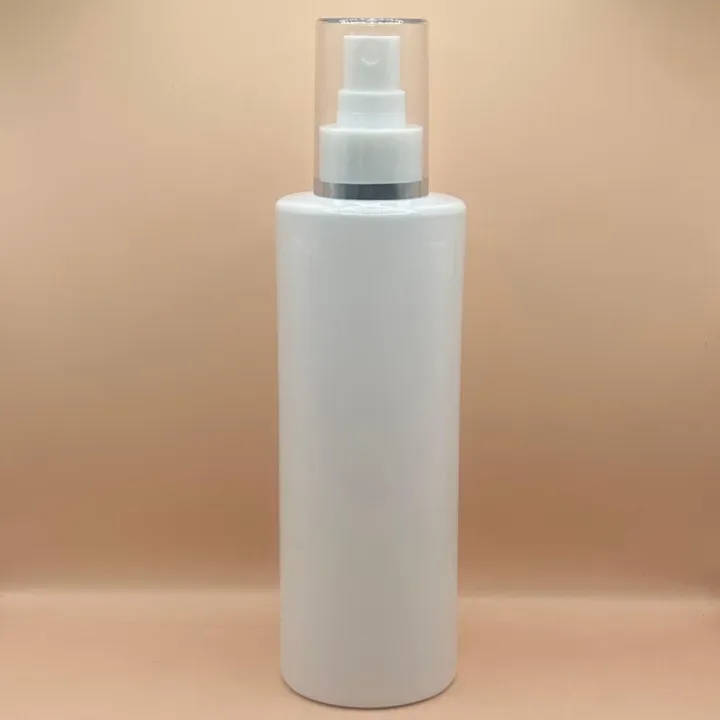 250ML PET IMP Bottle Oval with 24/410 AS Mist Pump & Silver Lining Over Cap | Premium Spray Bottle