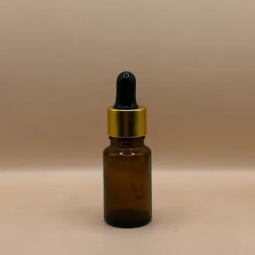 10ML Glass Bottle with 18MM Dropper with Metalized Ring | Essential Oil Serum Tincture Bottle