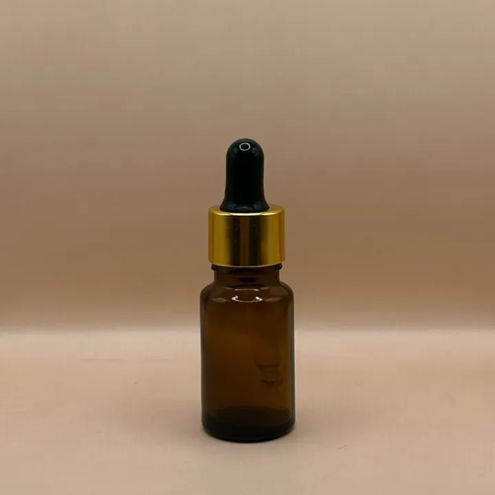 10ML Glass Bottle with 18MM Dropper with Metalized Ring | Essential Oil Serum Tincture Bottle