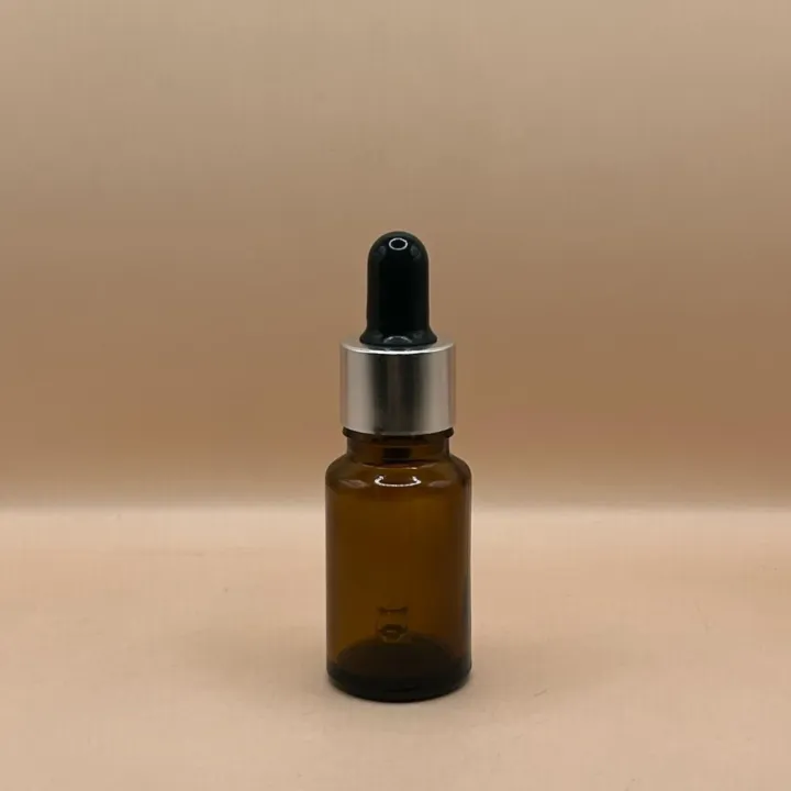 10ML Glass Bottle with 18MM Dropper with Metalized Ring | Essential Oil Serum Tincture Bottle
