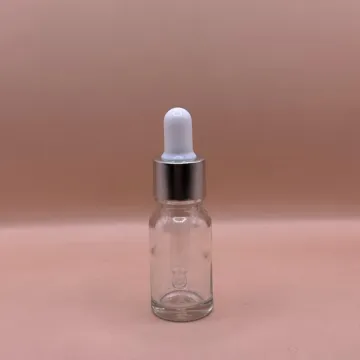 10ML Glass Bottle with 18MM Dropper with Metalized Ring | Essential Oil Serum Tincture Bottle