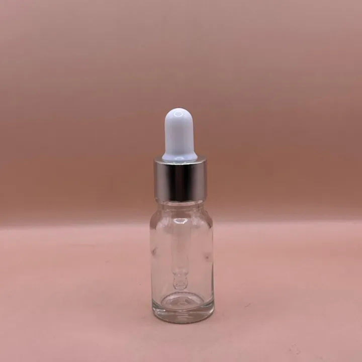 10ML Glass Bottle with 18MM Dropper with Metalized Ring | Essential Oil Serum Tincture Bottle