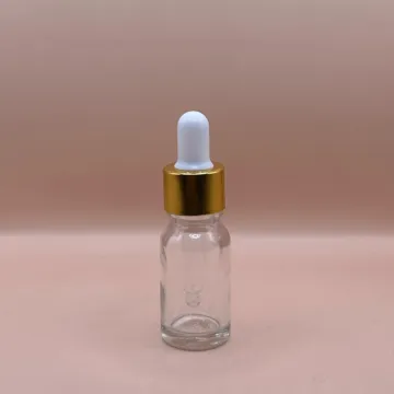 10ML Glass Bottle with 18MM Dropper with Metalized Ring | Essential Oil Serum Tincture Bottle