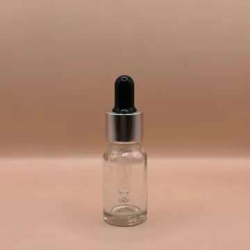 10ML Glass Bottle with 18MM Dropper with Metalized Ring | Essential Oil Serum Tincture Bottle