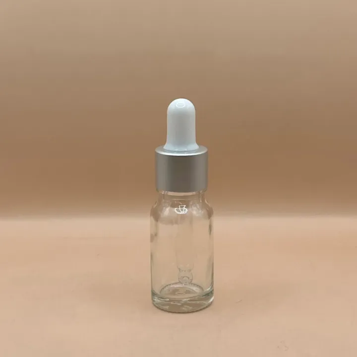 10ML Glass Bottle with 18MM Dropper with Metalized Ring | Essential Oil Serum Tincture Bottle